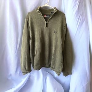 chaps 1/4 zip sweater